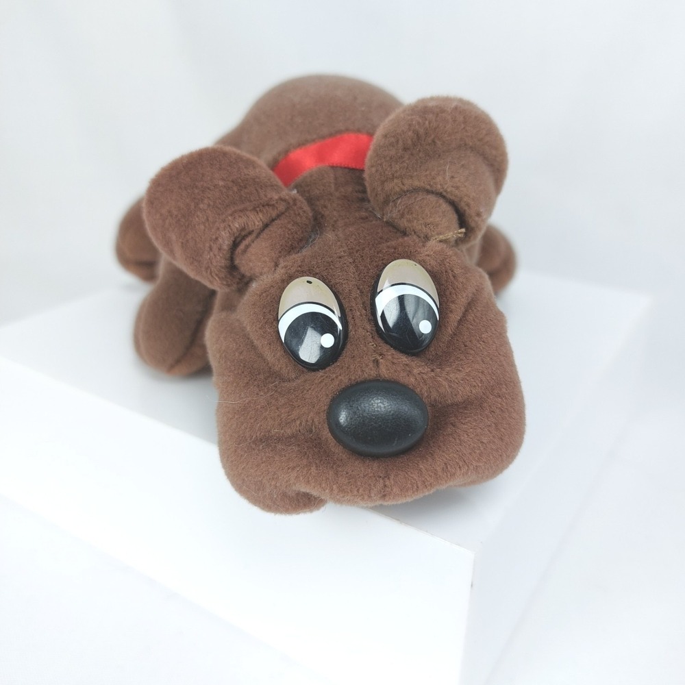 Tonka Pound Newborn Puppy 8" Rumple Skin‎ Brown Dog 1986 Vintage Retro With Tag